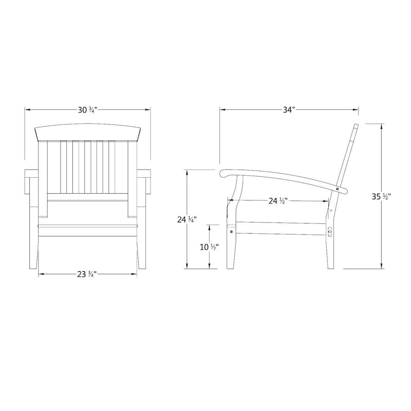 Cambridge Casual Leon 5-piece Teak Wood Patio Conversation Set