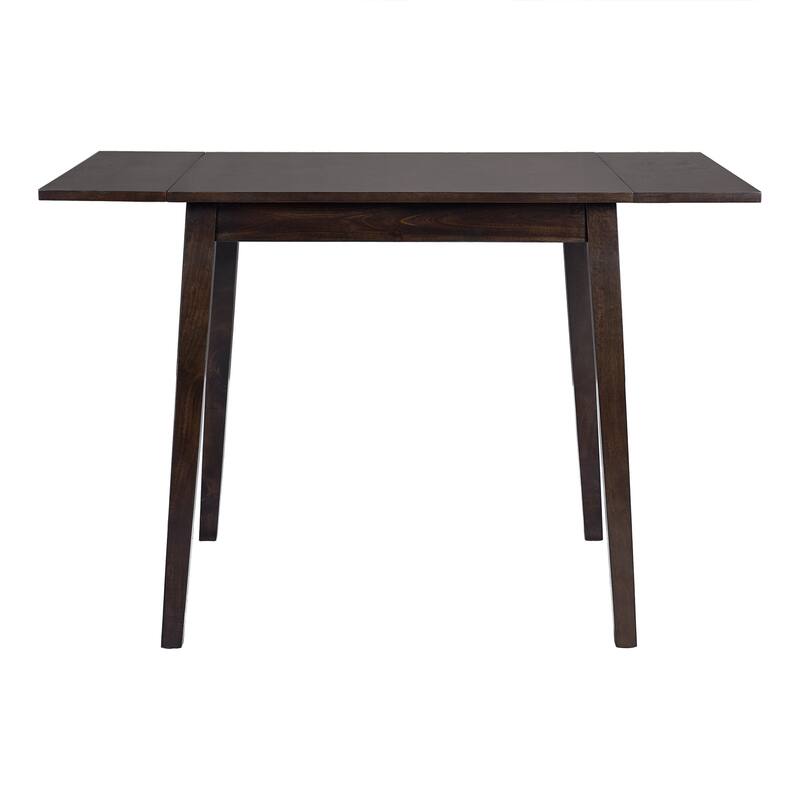 Extendable Dining Table for 4, Folding Kitchen Table with Rubberwood Legs, Space-Saving Dinner Table for Kitchen