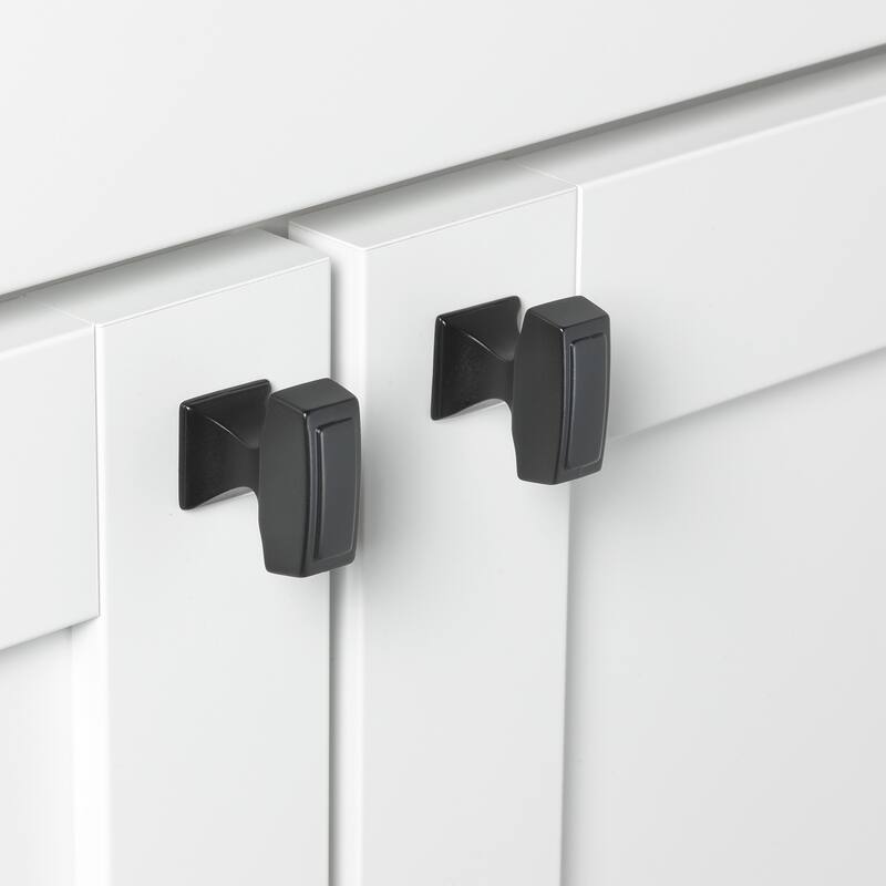 GlideRite 10-Pack 1-1/8-inch Rectangle Deco Cabinet Knob