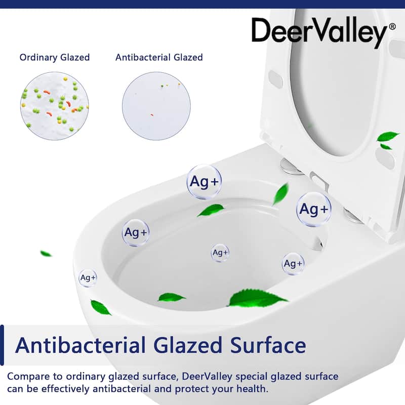 DeerValley Liberty 1.59 GPF Wall Hung Elongated Toilets Included Seat