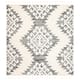 SAFAVIEH Moroccan Tassel Shag Iulieana Boho Tribal 2-inch Thick Rug - 6'7" x 6'7" Square - Ivory/Grey