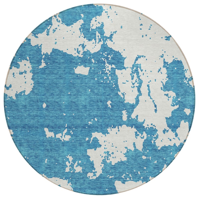 HomeRoots Abstract Transitional Rectangle Outdoor Rug