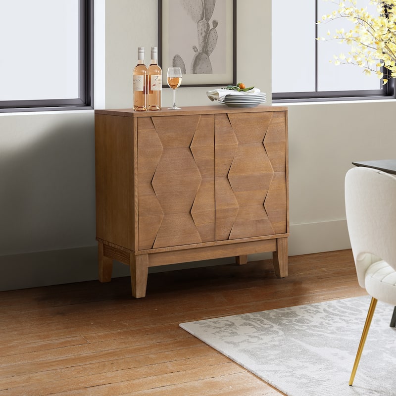 Martina Modern 2-door Ample Storage Cabinet With Adjustable Shelves By HULALA HOME - Seadrift