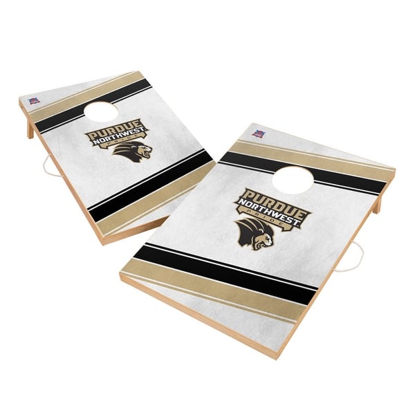 slide 2 of 5, Purdue Northwest Pride Regulation 2x4 Cornhole Set
