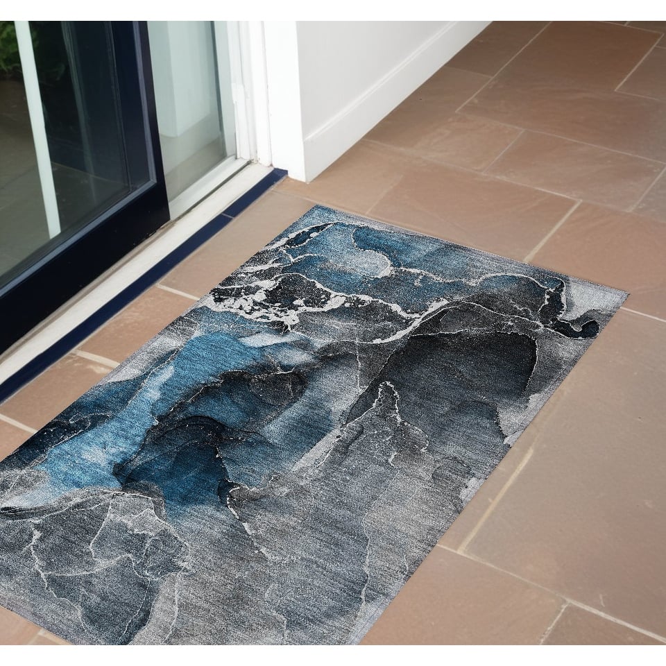 Bax Artistic Abstract Weather Resistant Modern Chic Outdoor Rug