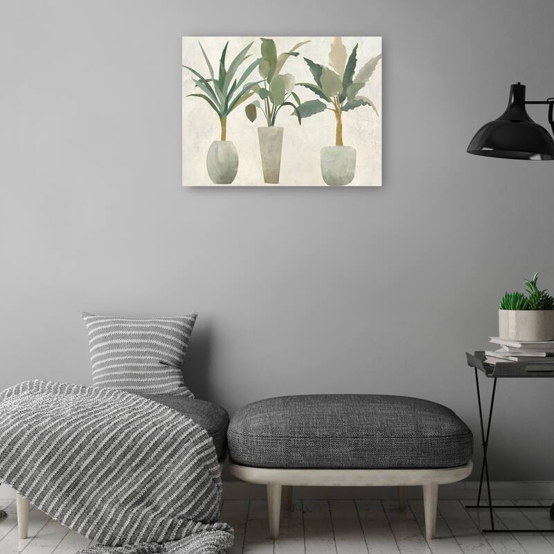 Greenery Trio By Studio Arts Canvas Art Print