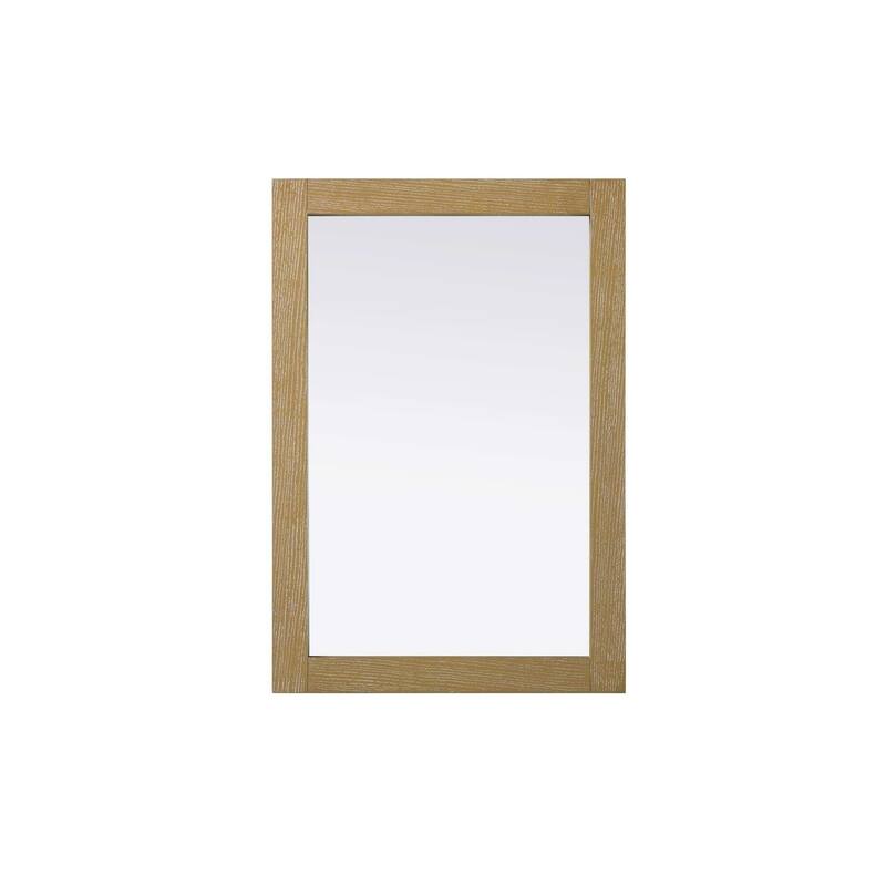 Solene Wooden Rectangle Mirror - Linen Oak - 22" x 32"