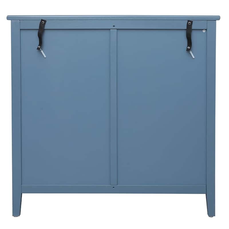 3 Drawers Rattan Storage Cabinet for Bedroom Living Room