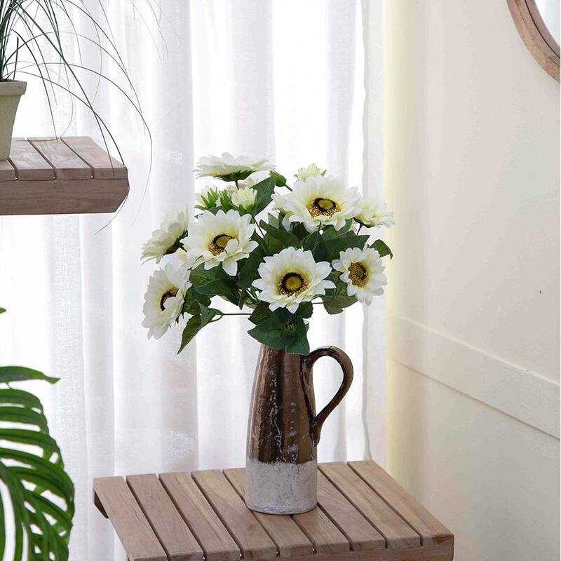 4 Pack Artificial Sunflower BushX9, Artificial Flowers