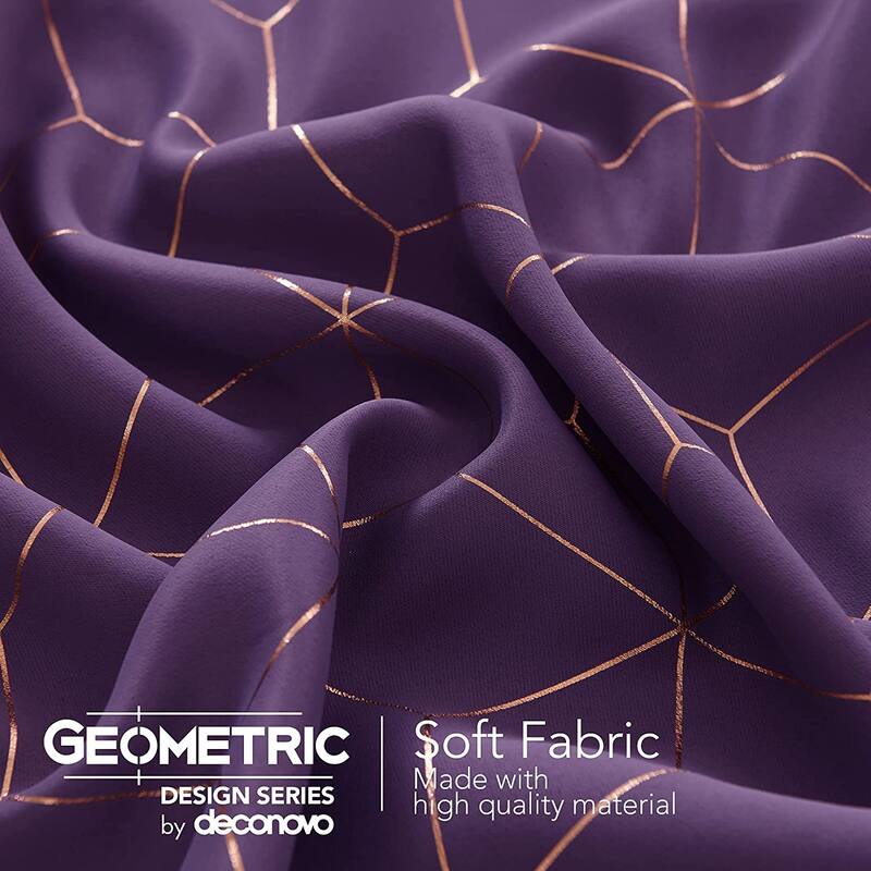 Deconovo Colorful Blackout Gold Honeycomb Curtains 42 Width(2 Panel)