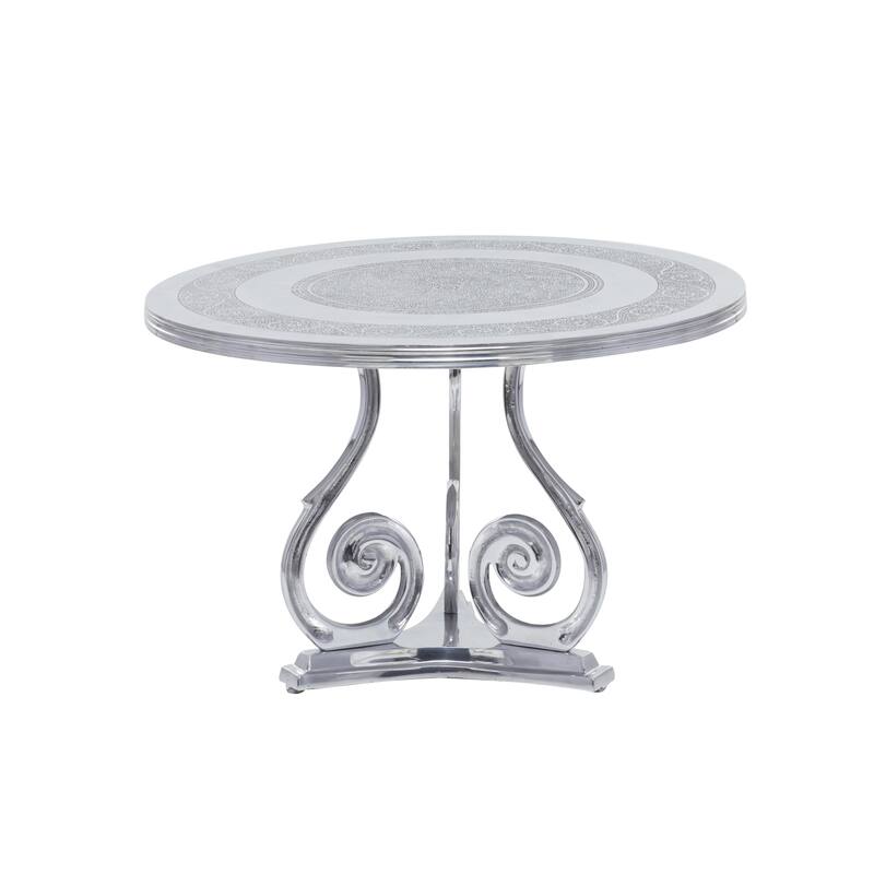 Aluminum Metal Coffee Table - Silver - Roche River Decor