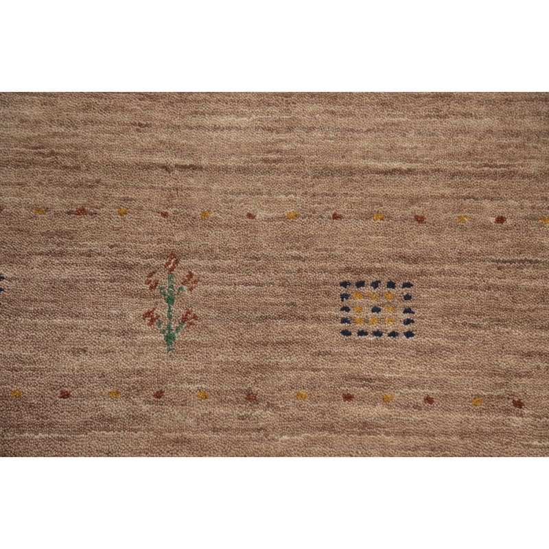 Tribal Gabbeh Oriental Area Rug , Handmade Brown Wool Carpet - 7' 10'' X 5' 0''