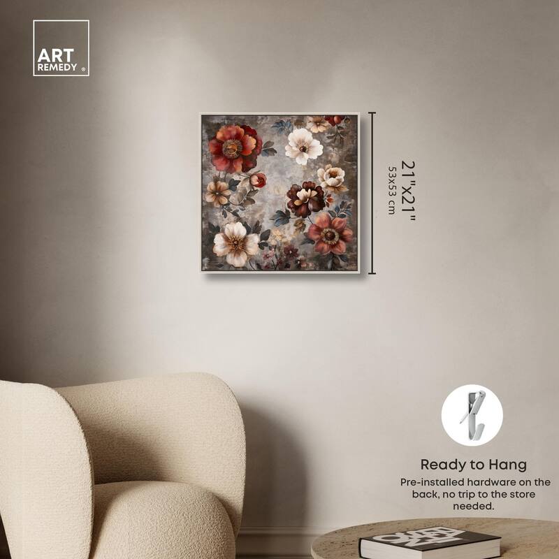 Dusk Dahlias Canvas by Art Remedy