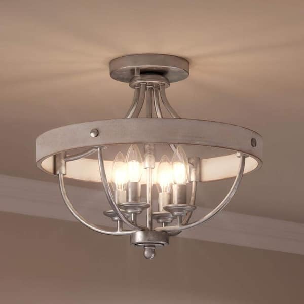 slide 2 of 6, French country ceiling light gray bathroom light metal hallway light