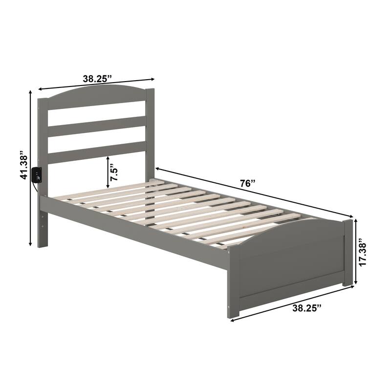 Warren Solid Wood Platform Bed with Footboard