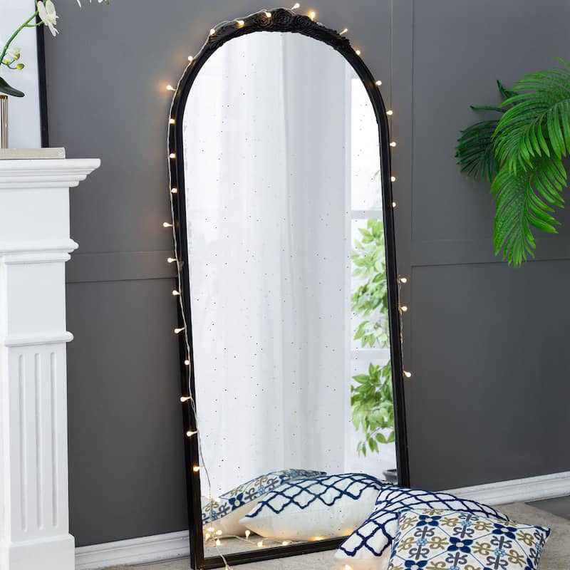 30" x 65" Hand Carved Rose Antique Mirror Frame