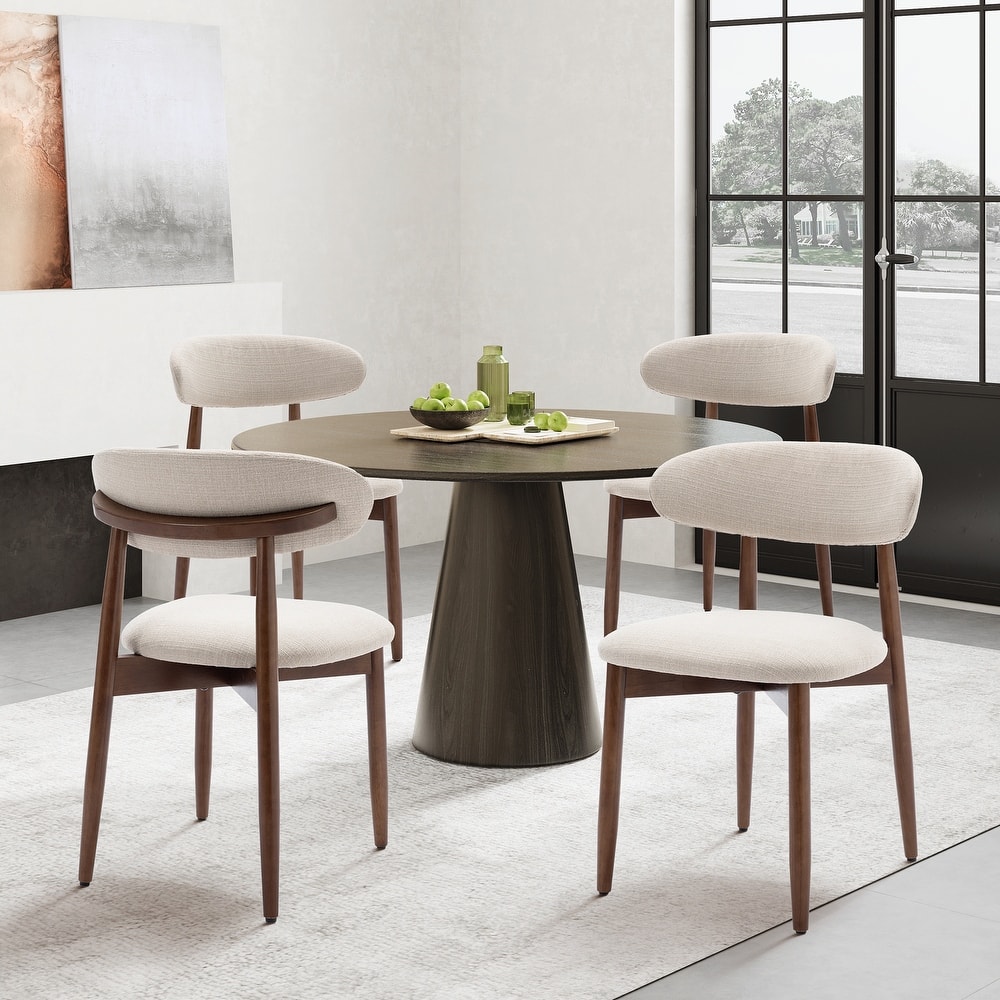 Modern Fabric Upholstered Kitchen Side Chairs, Farmhouse Dining Chairs