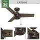 preview thumbnail 28 of 96, Hunter Cassius Outdoor Ceiling Fan, Damp Rated - Industrial, Farmhouse, Contemporary