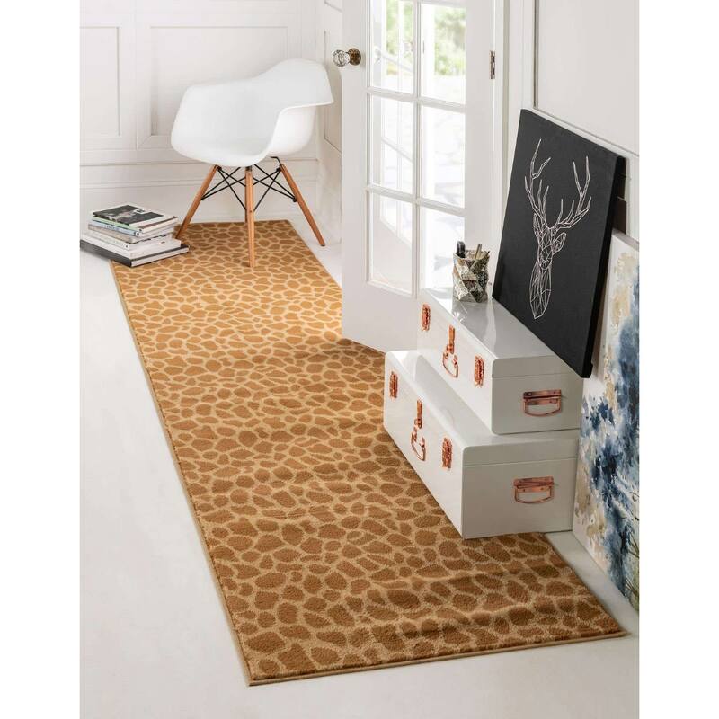 Animal Inspirations Azad Collection Area Rug - 2'7"x10' - Yellow