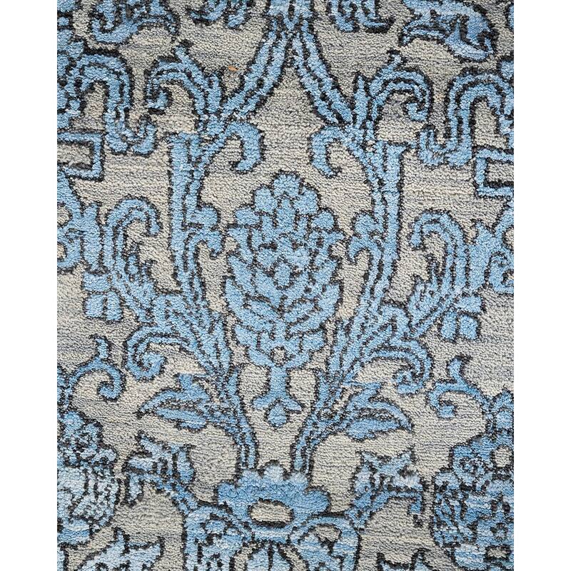 Ikat One-of-a-Kind Hand-Knotted Area Rug, Blue - 9' 2" x 12' 1"