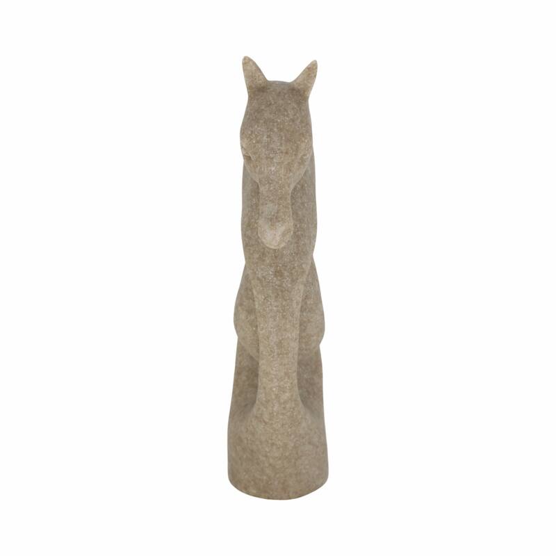 Decorative Horse Sculpture for Home Decor - Unique Decorative Objects - Beige - 7" x 4" x 15"