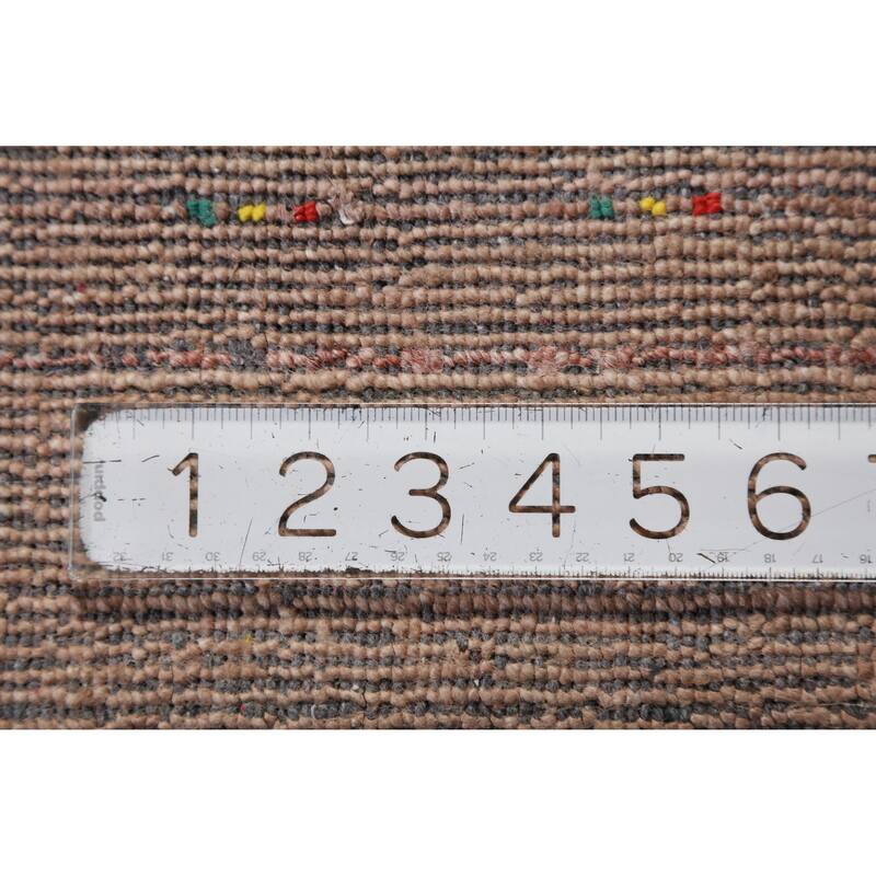 Hand Knotted Oriental 100% Wool Carpet Tribal Tribal Brown Gabbeh Area Rug - 8' 0'' X 8' 1''