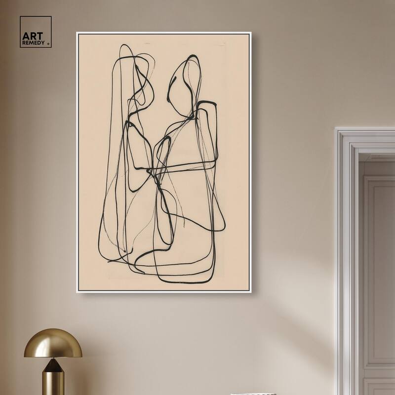 Embrace of Lines I Canvas by Art Remedy