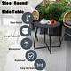 preview thumbnail 7 of 47, Clihome Weather-resistant Outdoor Steel Round Side Table