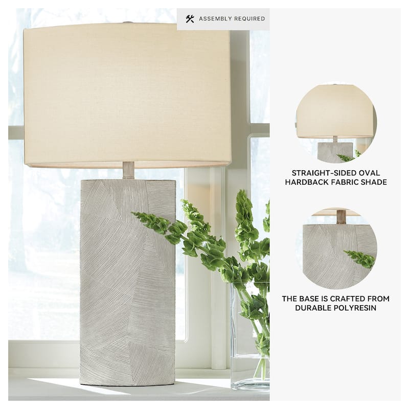 Bradard Ivory/Brown Table Lamp - 30.5 in