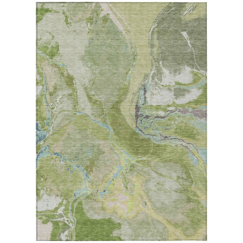 HomeRoots Abstract Transitional Rectangle Outdoor Rug