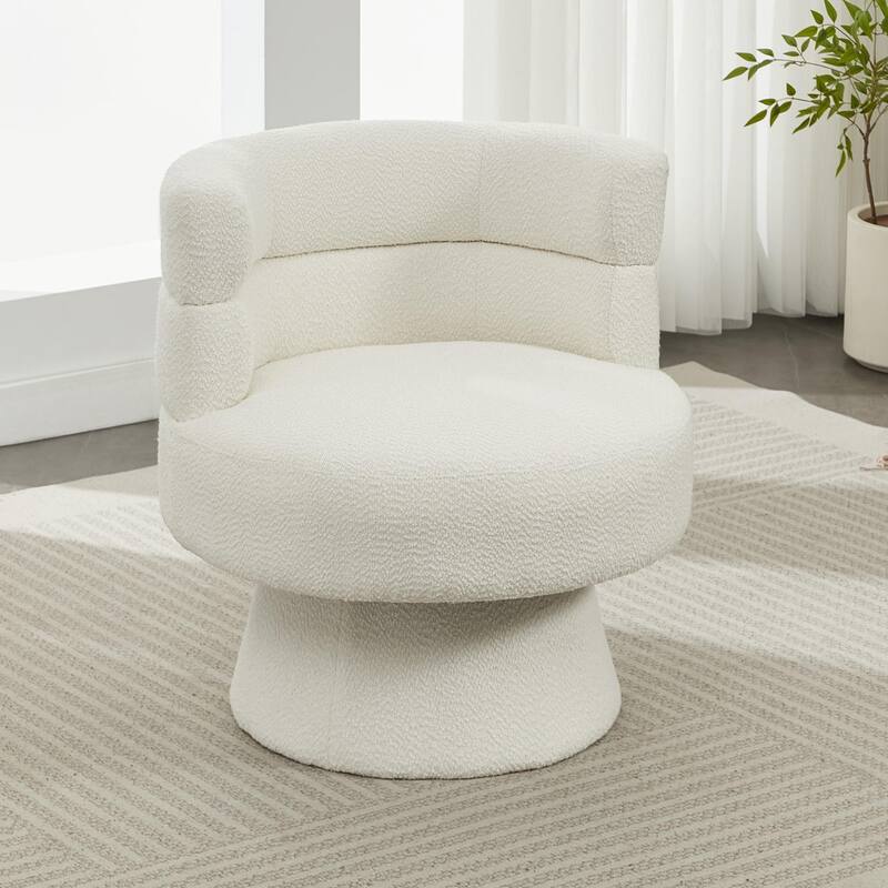 Christopher Knight Home - Quill Boucle 360° Swivel Barrel Chair