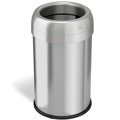 Halo Stainless Steel 13-gallon Dual-Deodorizer Round Open-top Trash Can