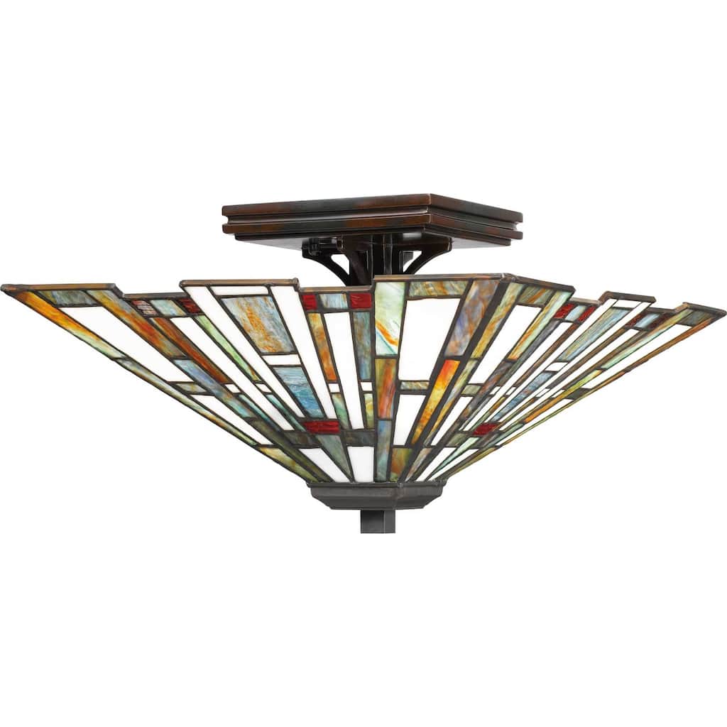 Roseto Brazos 2 Light 15" Wide Semi-Flush Ceiling Fixture