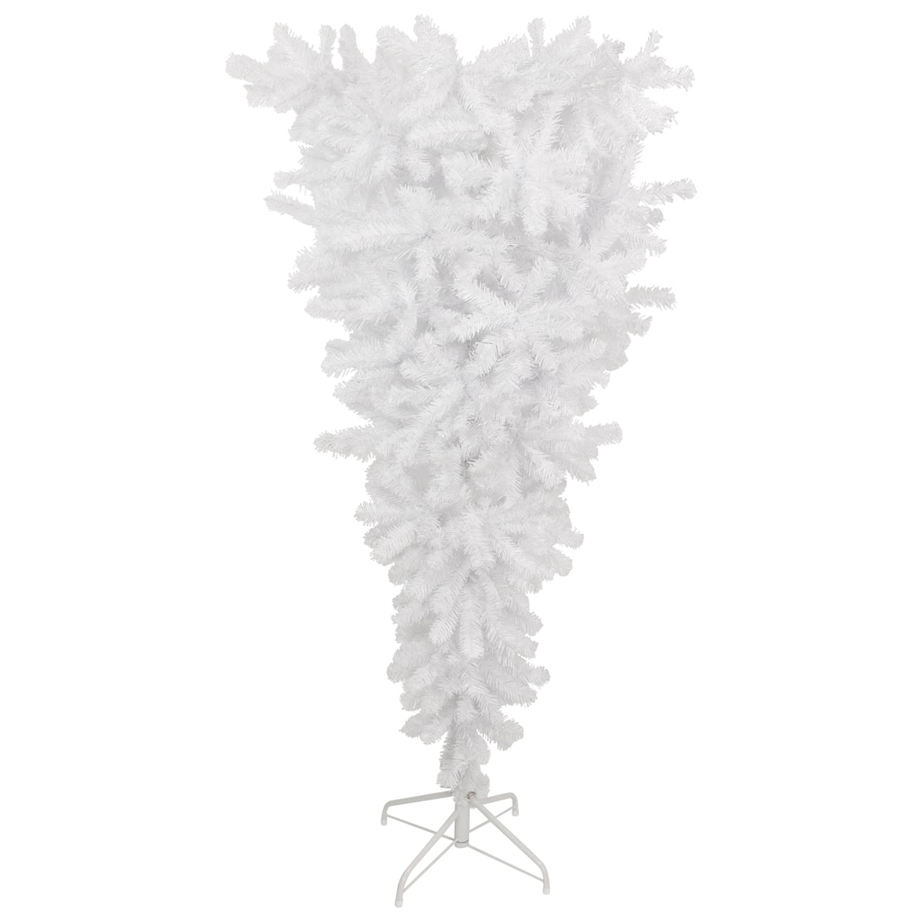 5.5' Upside Down White Spruce Artificial Christmas Tree, Unlit - 5.5 Foot
