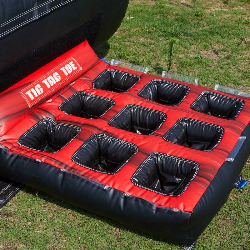 JumpOrange 10 ft Inflatable Soccer Dart Game (with Blower)