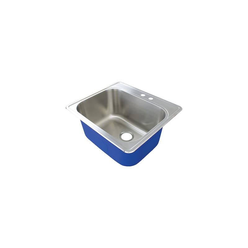 Transolid Meridian Stainless Steel 25-in x 22-in x 12-in Laundry Sink - 2
