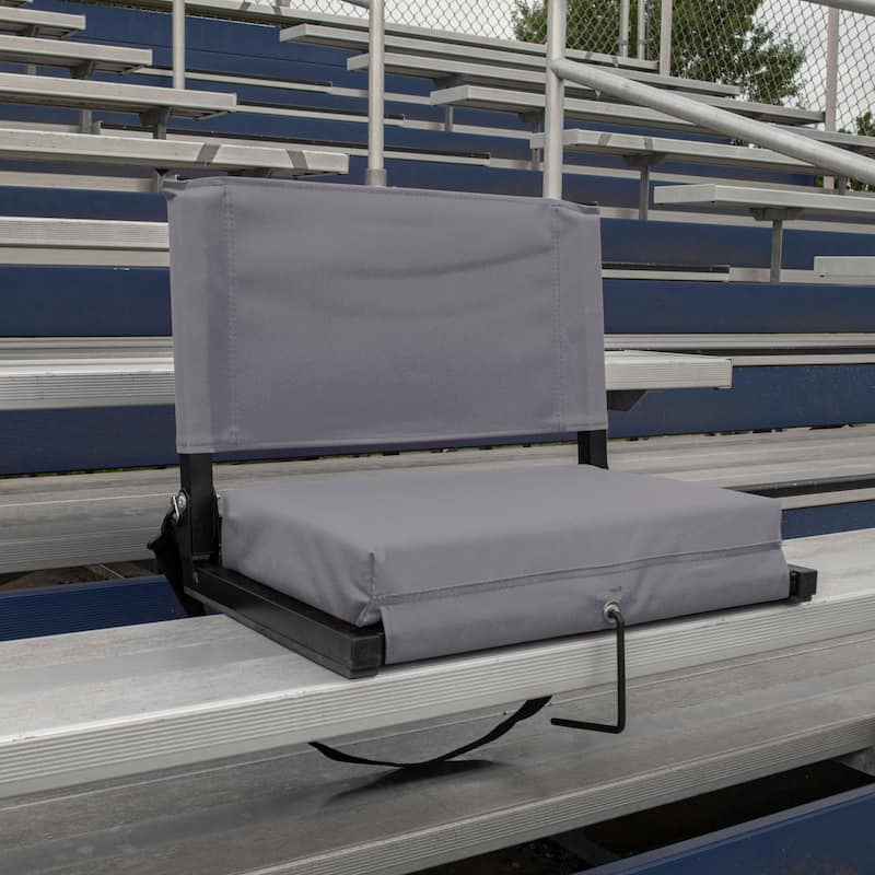 Outdoor Leisure Products 21" folding stadium chair in gray