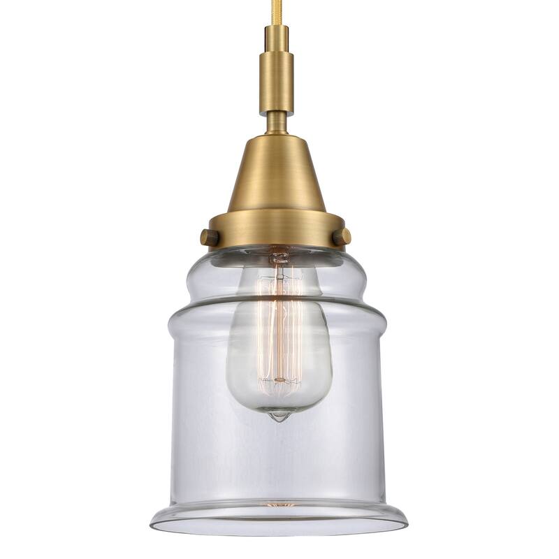 Innovations Lighting 447-1P-G182 Canton 6" Wide Mini Pendant with - Brushed Brass