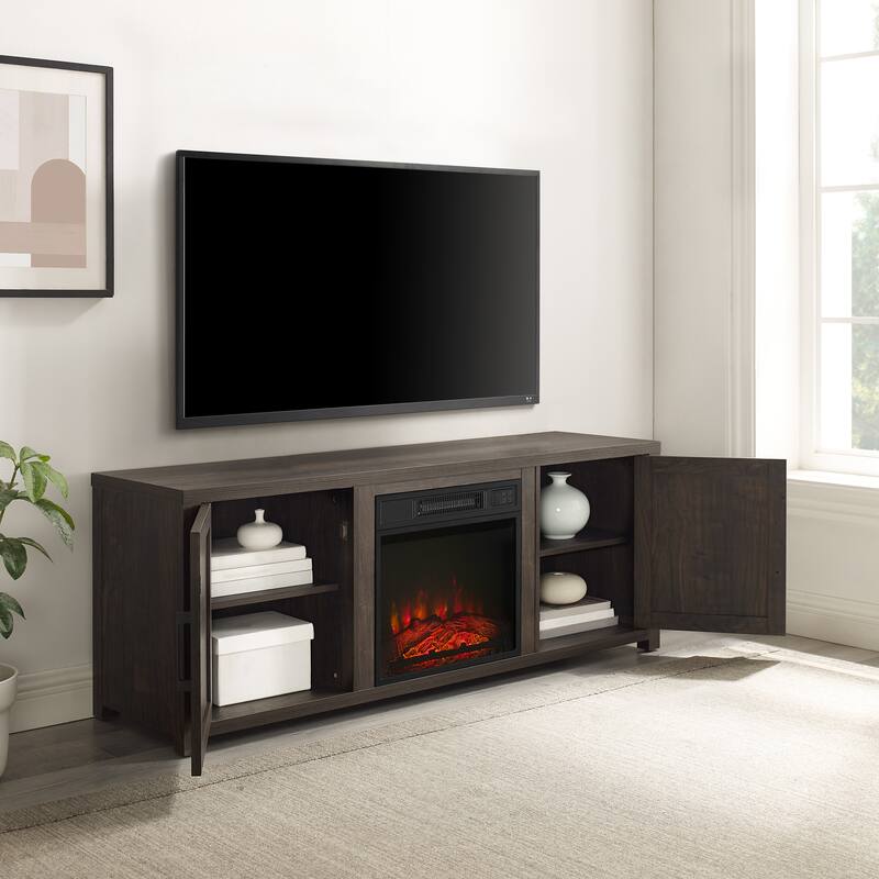 Crosley Gordon 58" Low Profile Tv Stand W/Fireplace