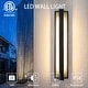 preview thumbnail 10 of 23, Rennnsan Modern Black Rectangular Linear LED Outdoor Wall Lights/Sconce Lighting
