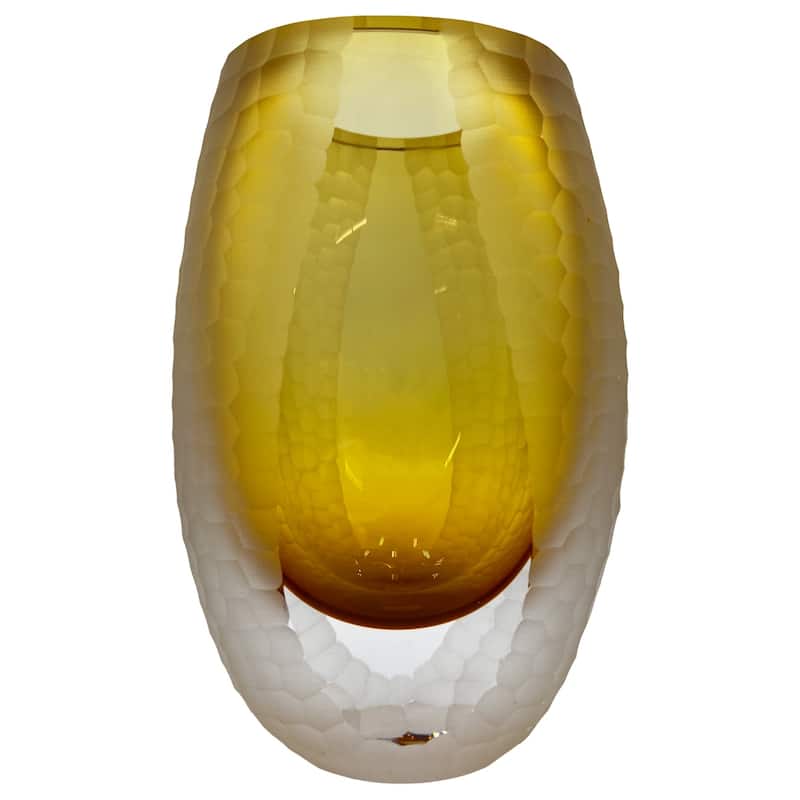 Handmade Glass Vase in Amber