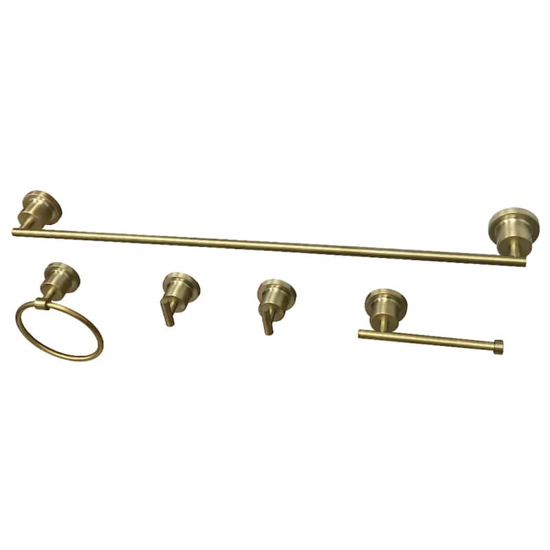 Kingston Brass Concord 5 Piece Bathroom Package with Towel Bar, Dual