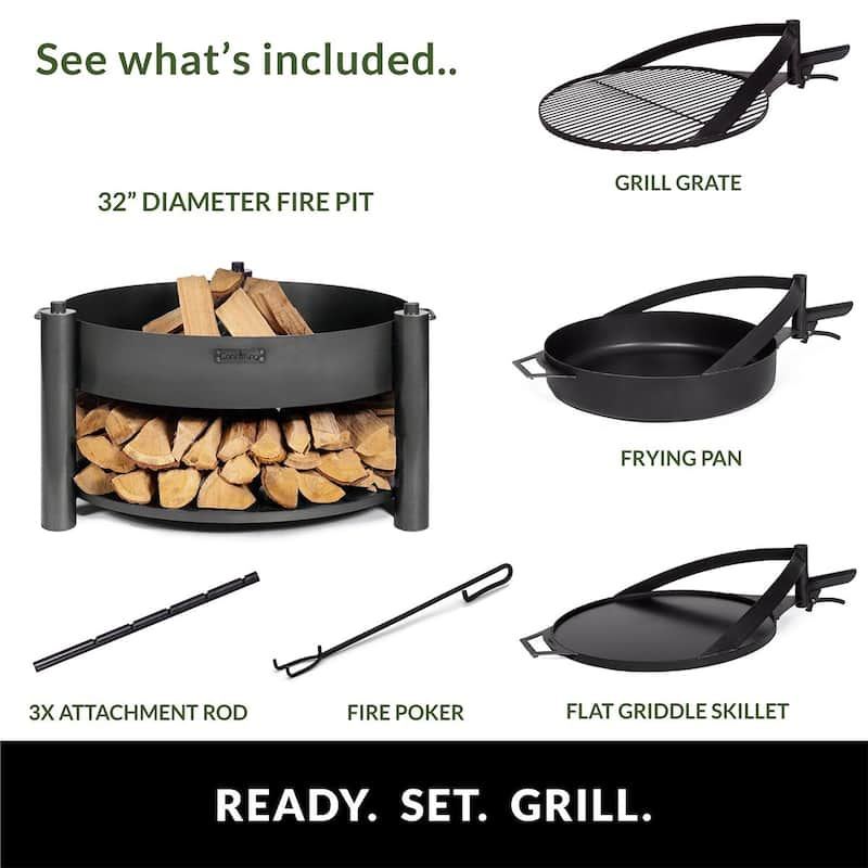 Montana X 32" Deluxe 3-in-1 Fire Pit