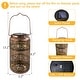 preview thumbnail 7 of 8, Set of 2 Solar Hanging Lantern Lights with Hollowed-Out Design, IP44 Outdoor Waterproof Metal LED Decorative Light
