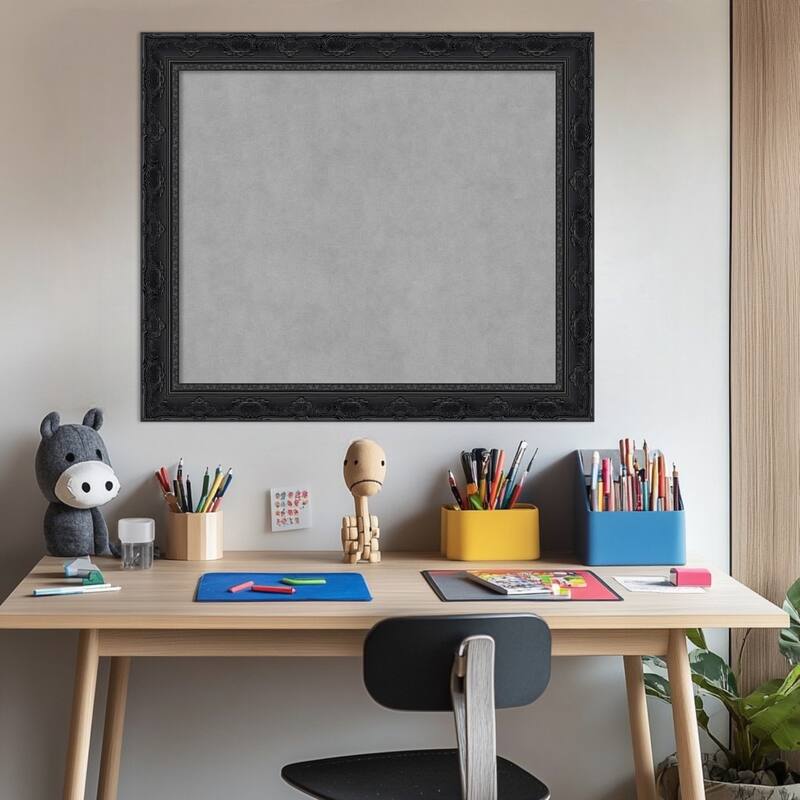 Amanti Art Filigree Gloss Black Framed