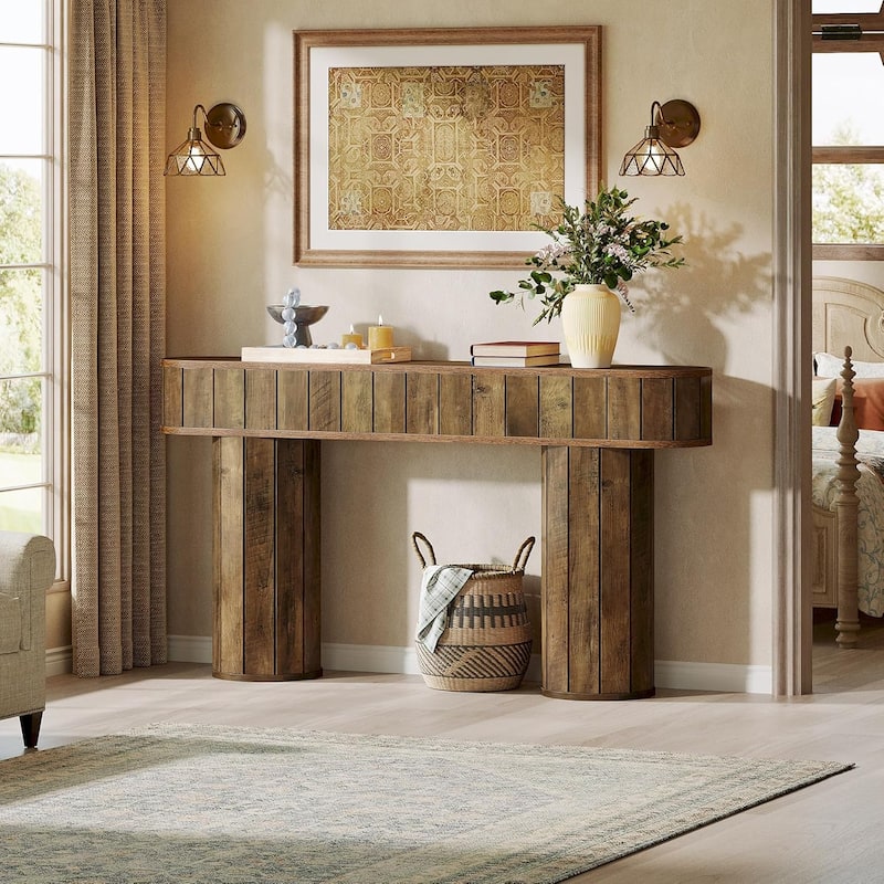 63'' Farmhouse Entryway Console Table Sofa Table