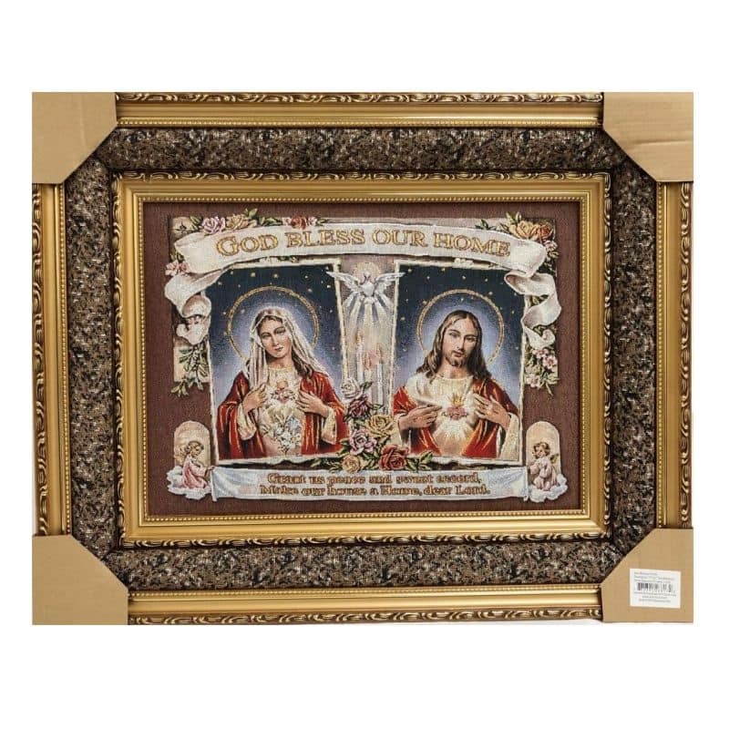 God Bless Our Home Framed Tapestry