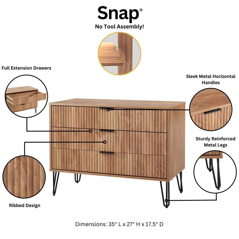 Manhattan Comfort 2-Piece Dumbo Modern Multi Drawer Dresser Set