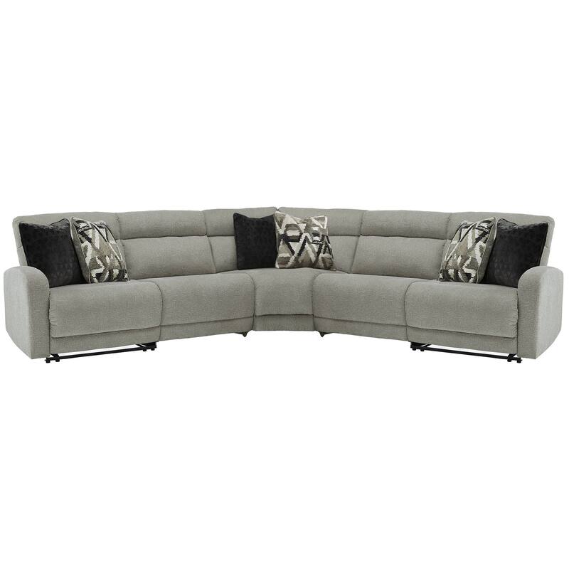 Signature Design by Ashley Colleyville Gray 5-Piece Power Reclining Sectional - 120"W x 120"D x 39"H