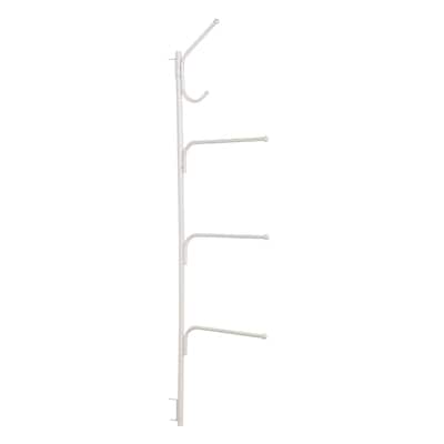 Household Essentials Towel Bars & Hook Valet 3-Towel Bars and Hook ALL-IN-ONE, White - 20.5'' x 70''